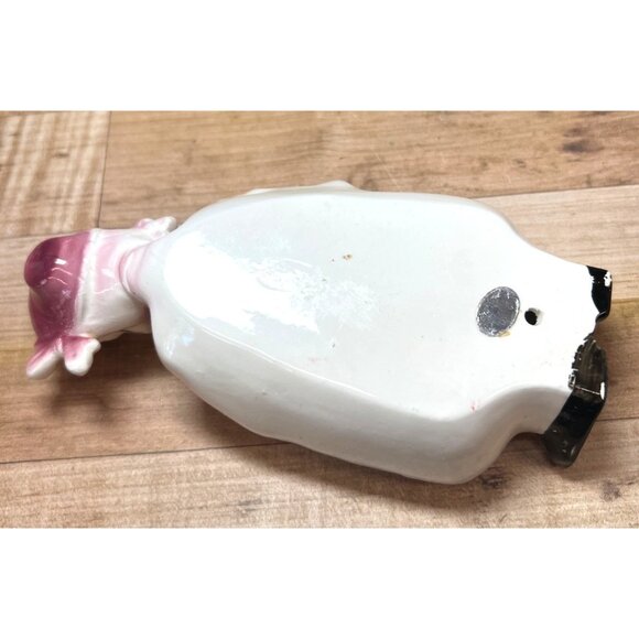 ENESCO Ceramic BUSY BIDDY Old Woman Lady Umbrella Purple Lavender 8" Spoon Rest - Picture 3 of 3